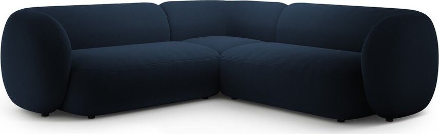 Modrá sametová rohová pohovka Kate – Micadoni