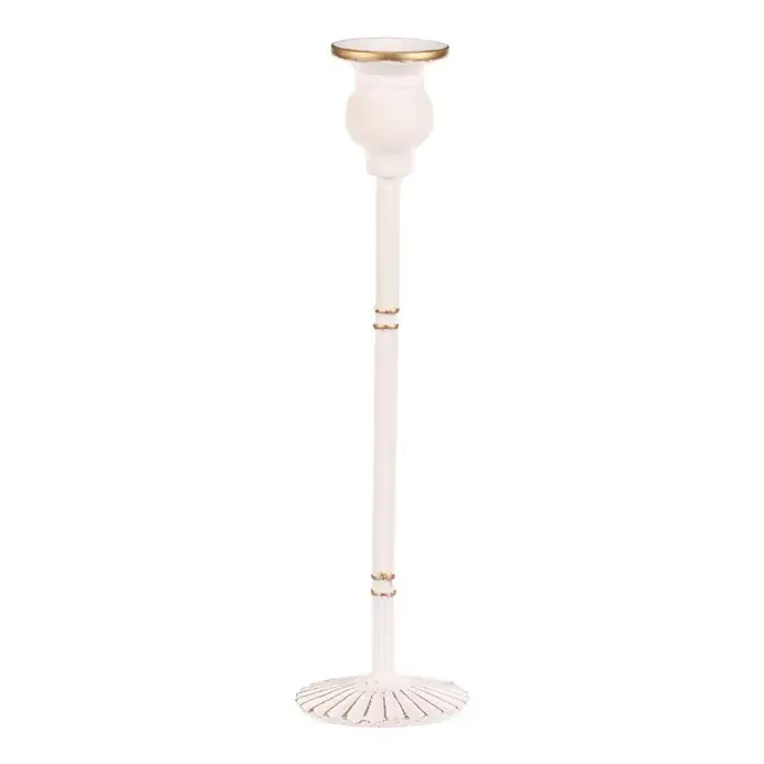 Autronic Svícen kovový 30 cm FUP543 - bílý