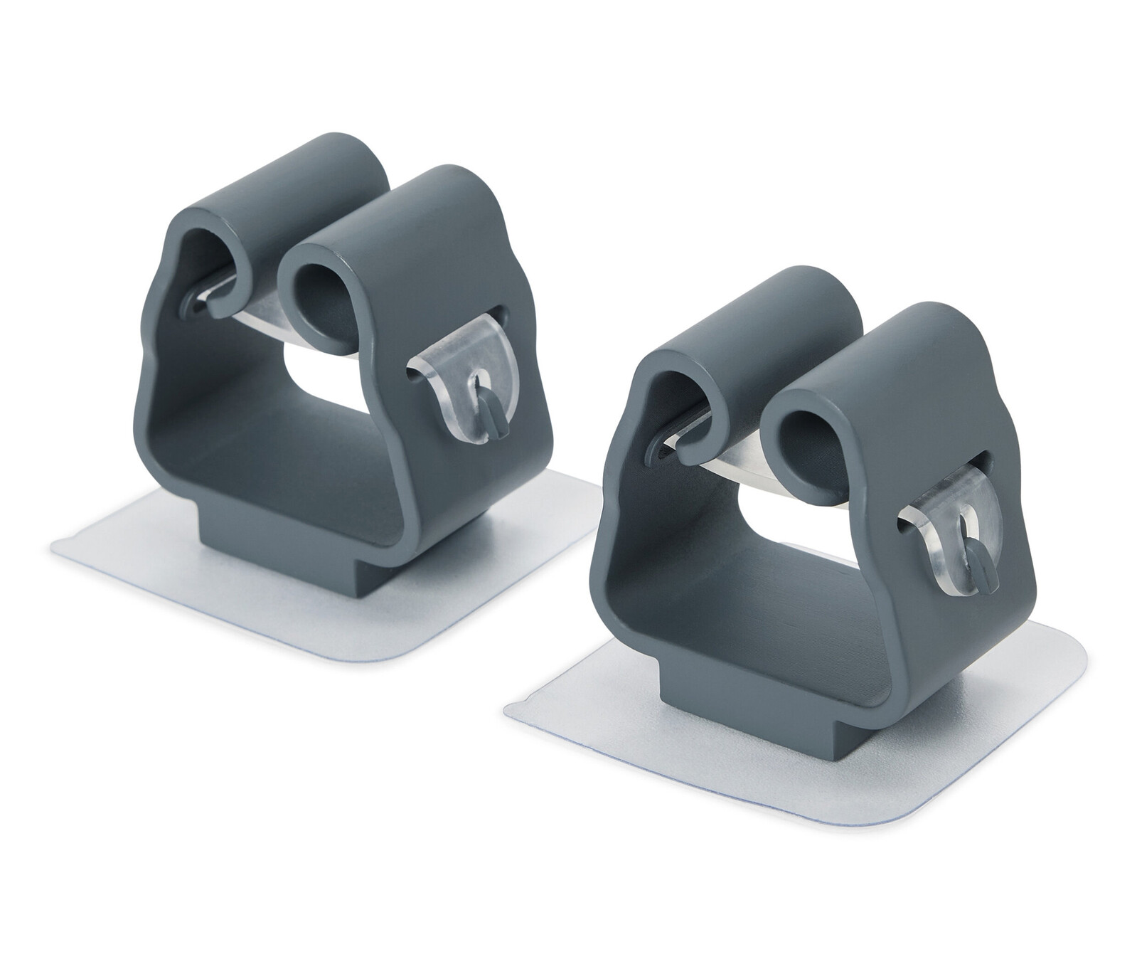 Tchibo - Samolepicí držák na koště - barva: šedá