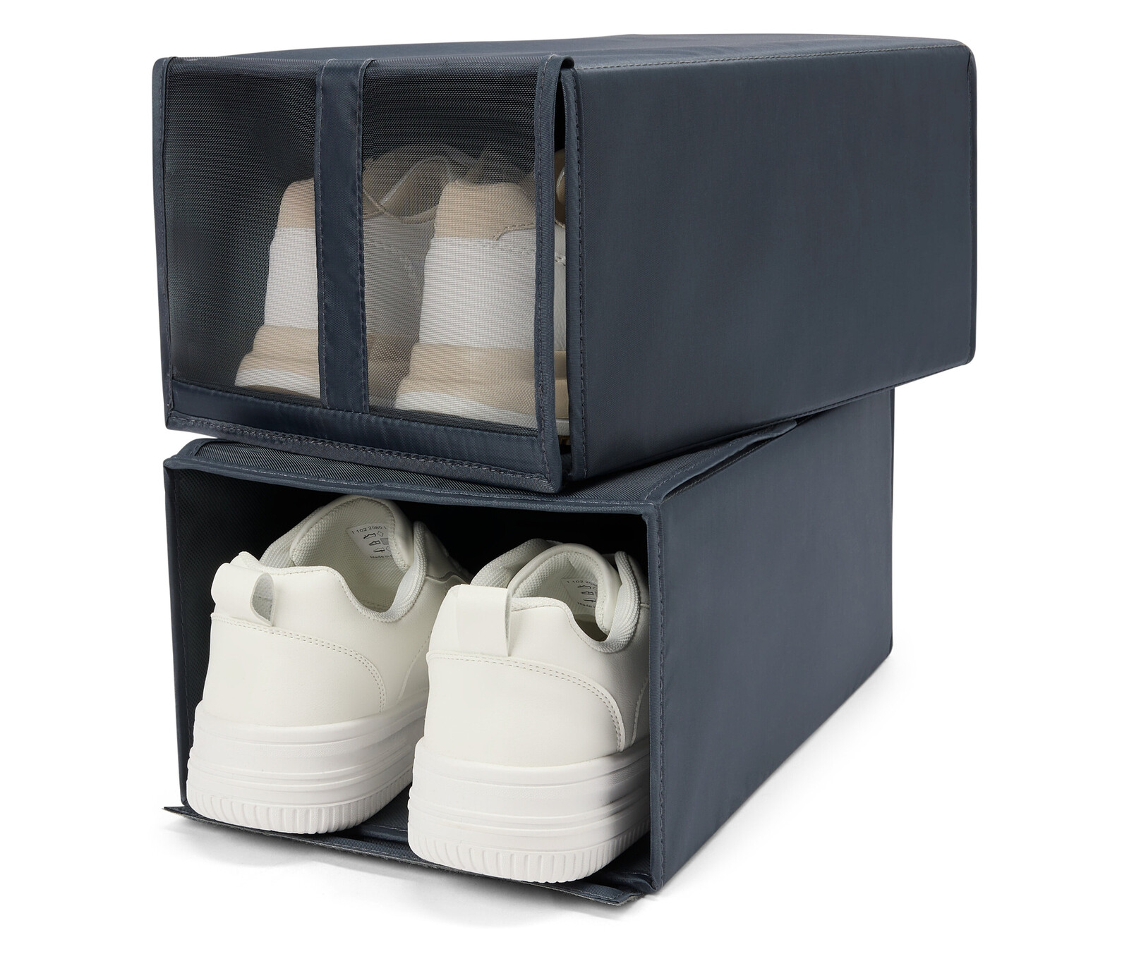 Tchibo - Skládací krabice na boty - barva: šedá