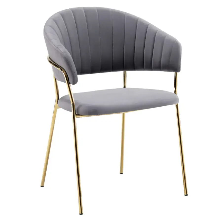 Tempo Kondela Jídelní křeslo DASMIN TYP 1 - šedohnědá/zlatá