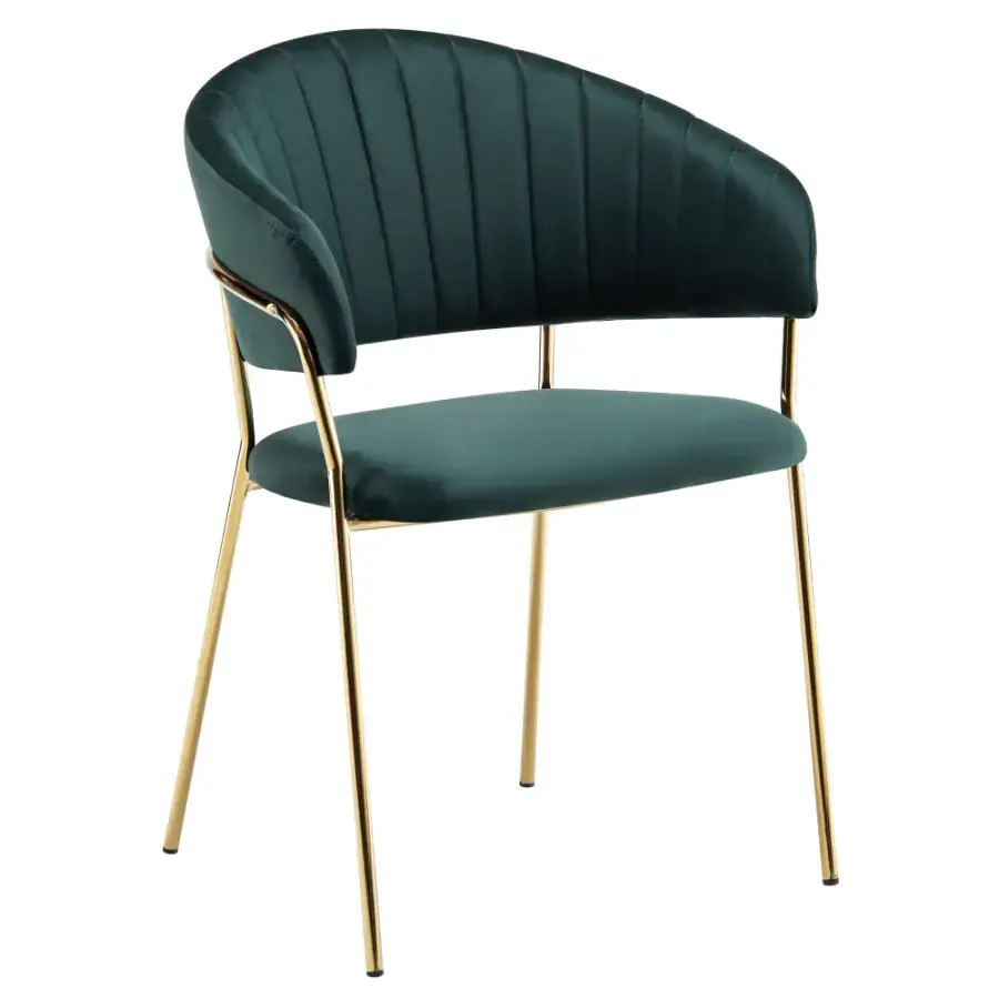 Tempo Kondela Jídelní křeslo DASMIN TYP 1 - zelená/zlatá