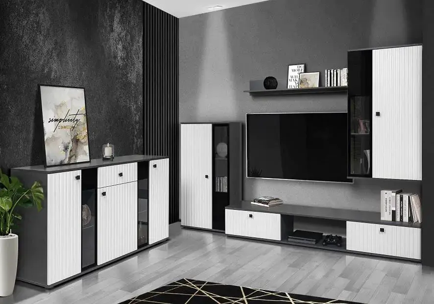 Casarredo Obývací stěna SALSA - bílá/matera