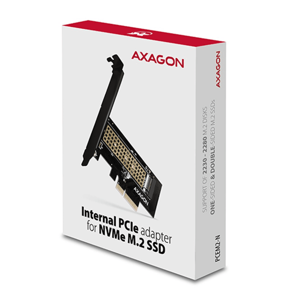 AXAGON PCEM2-N, PCIe x4 - M.2 NVMe M-key slot adaptér, vč. LP