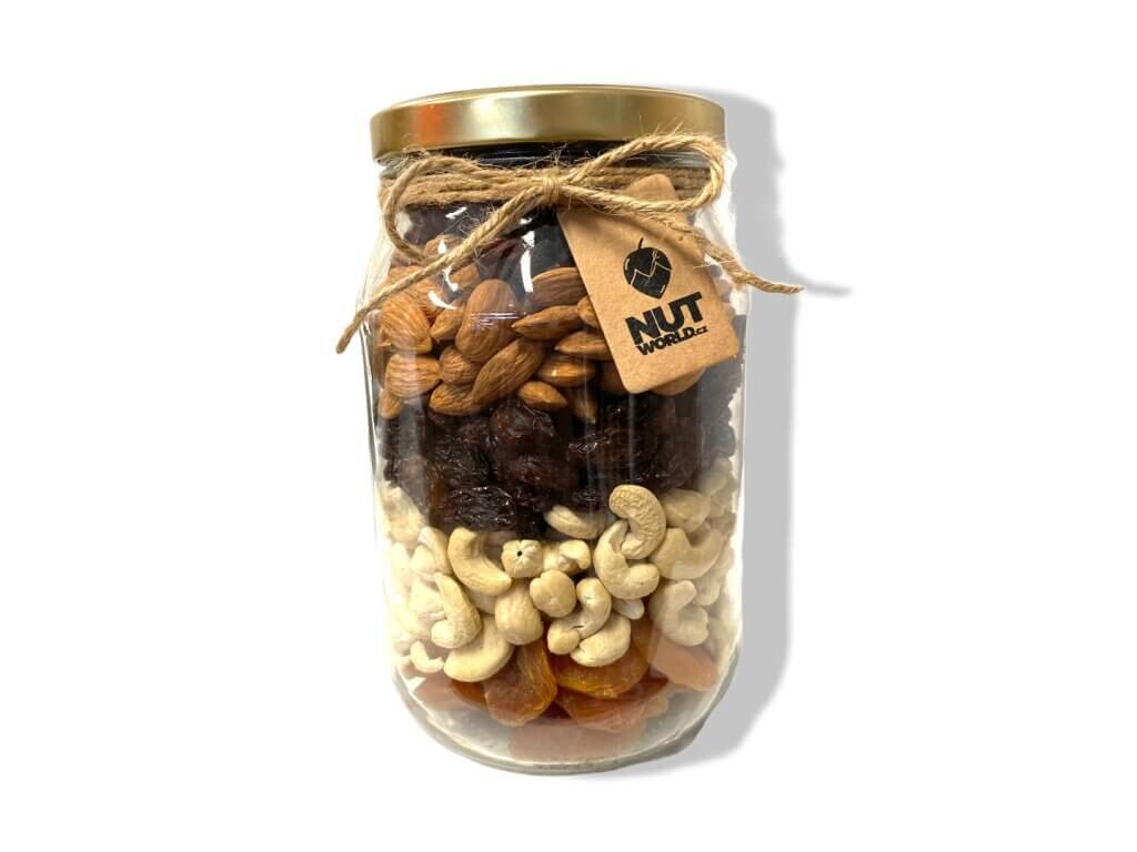 Nutworld.cz Ořechy a sušené ovoce ve sklenici - 1Kg