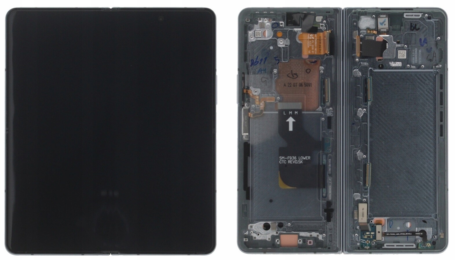 Samsung SM-F936B Galaxy Z Fold 4 LCD displej dotykový displej rámeček