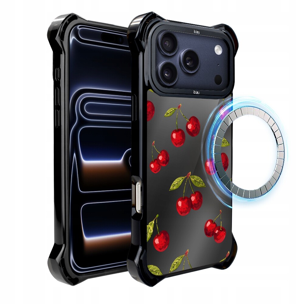 Pouzdro pro iPhone 17 Pro Max Ibizu DropGuard Ultra s MagSafe, Višňová noc