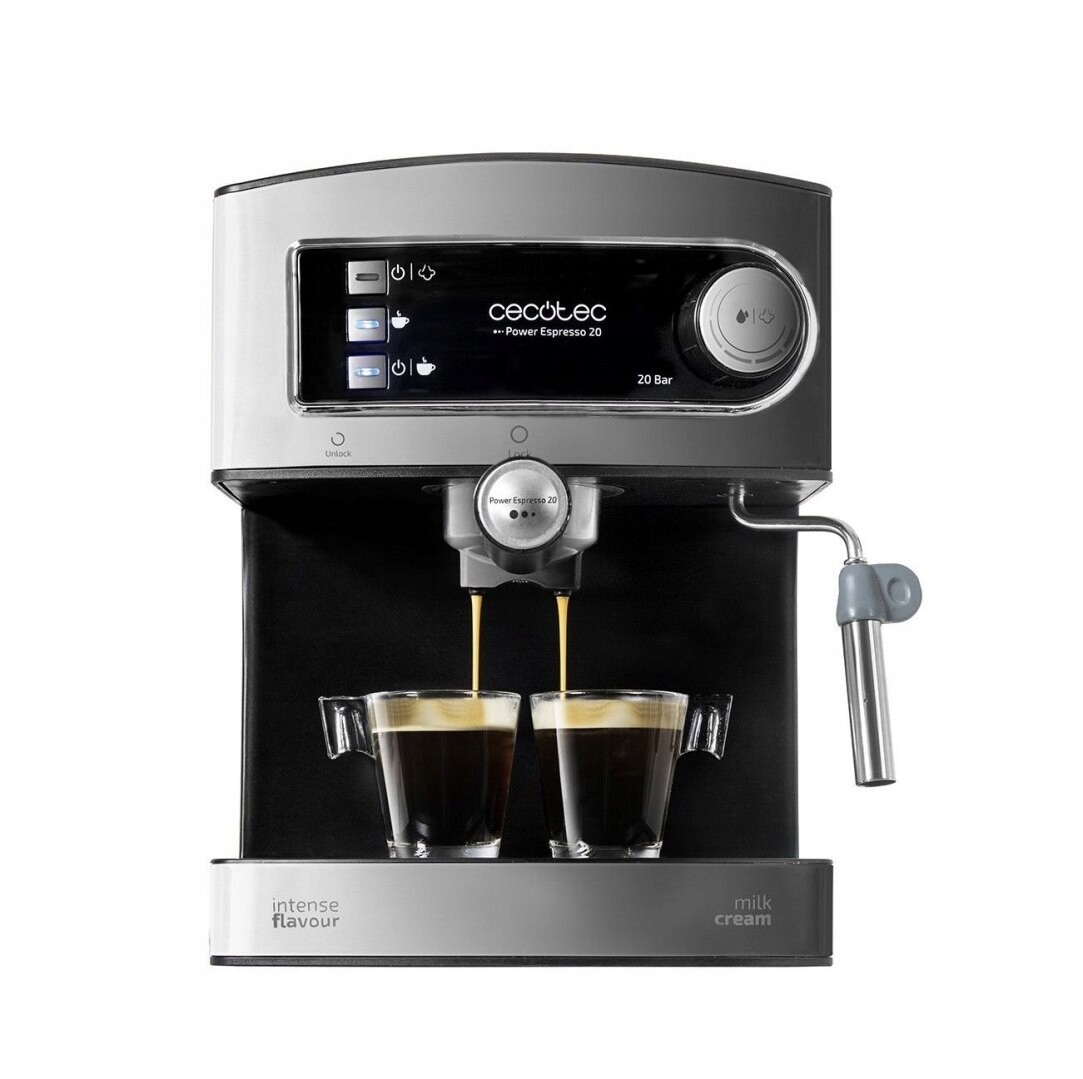 Pákový tlakový kávovar Cecotec Power Espresso 20 850 W stříbrný/šedý