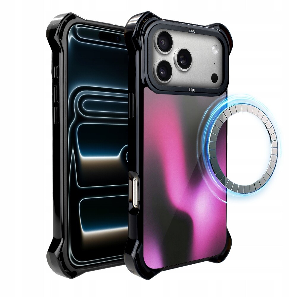 Pouzdro iPhone 17 Pro Ibizu DropGuard Ultra s MagSafe, Magenta Flow