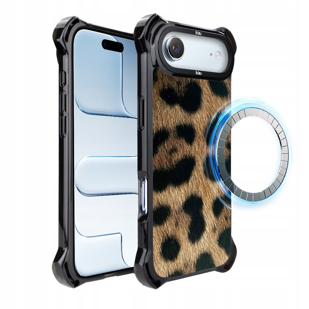Pouzdro na iPhone Air Ibizu DropGuard Ultra s MagSafe, Volání divočiny, Leopard