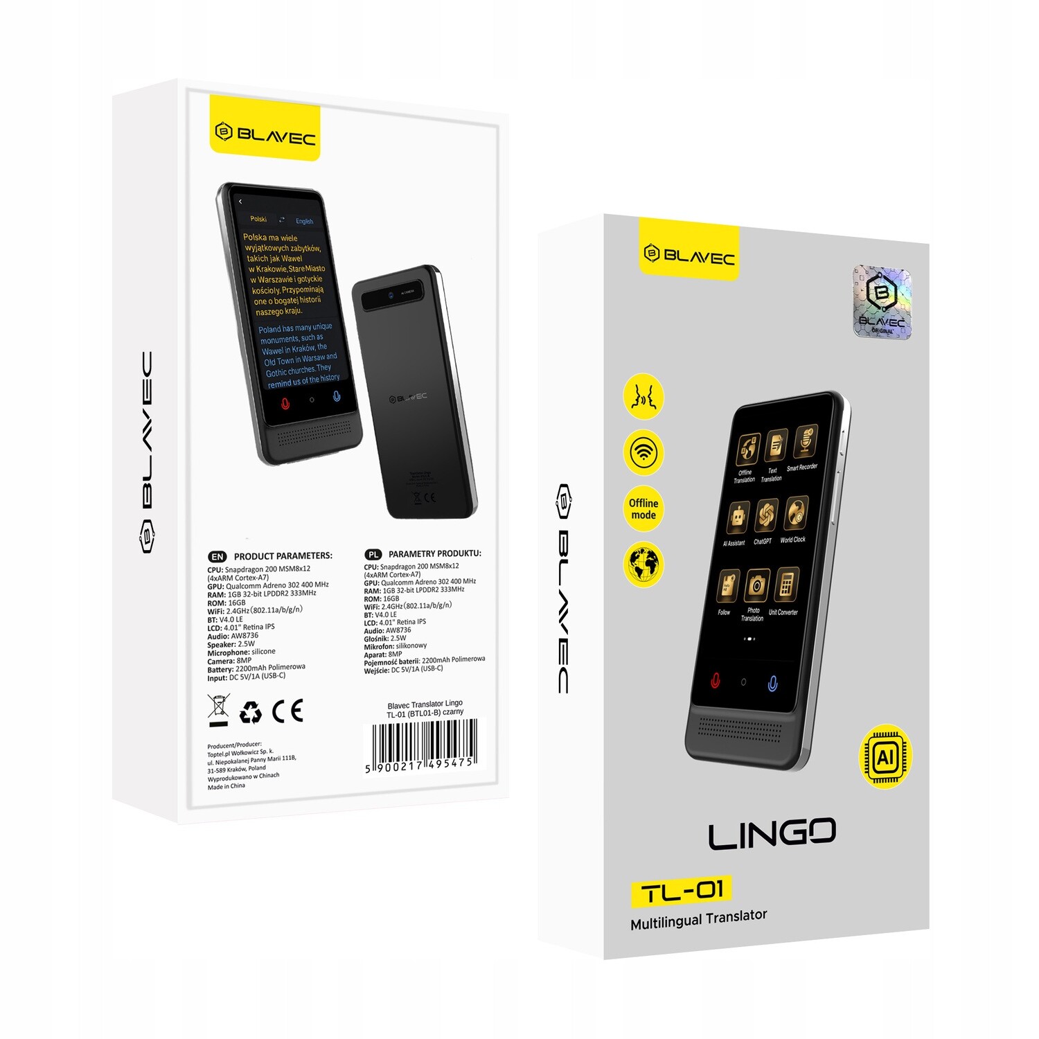 Elektronický překladač Ai bez internetu Překladač řeči Offline Gpt Pouzdro