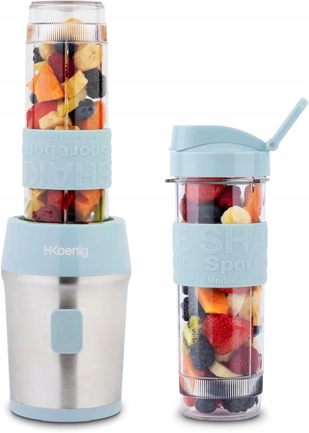 H.Koenig SMOO16 Smoothie mixér 570 ml 300 W nerezová ocel pastelově modrá