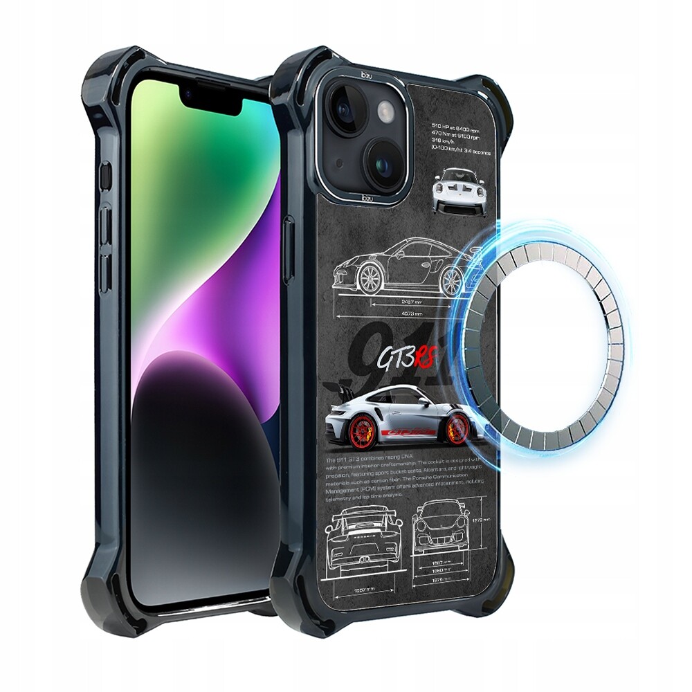 Pouzdro iPhone 14 Plus Ibizu DropGuard Ultra s MagSafe, 911 GT3 Rs