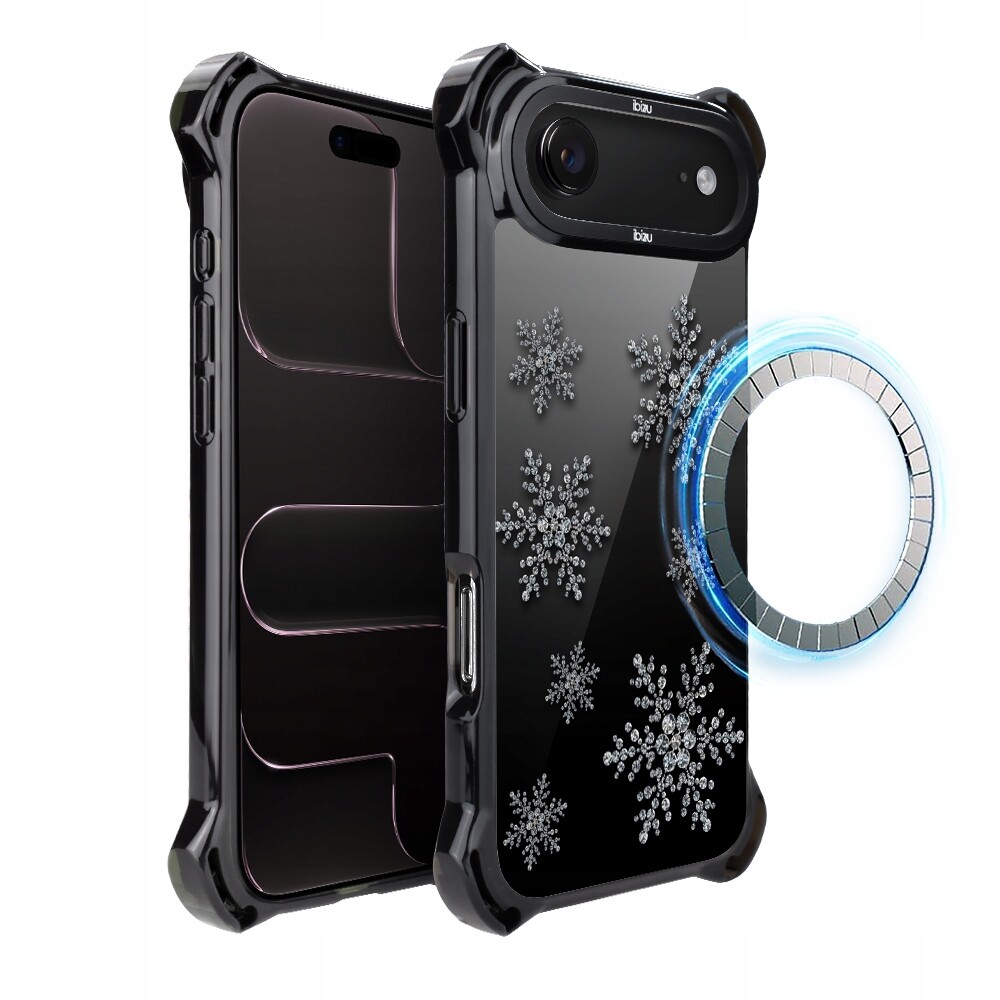 Pouzdro pro iPhone Air Ibizu DropGuard Ultra s MagSafe, sněhové vločky