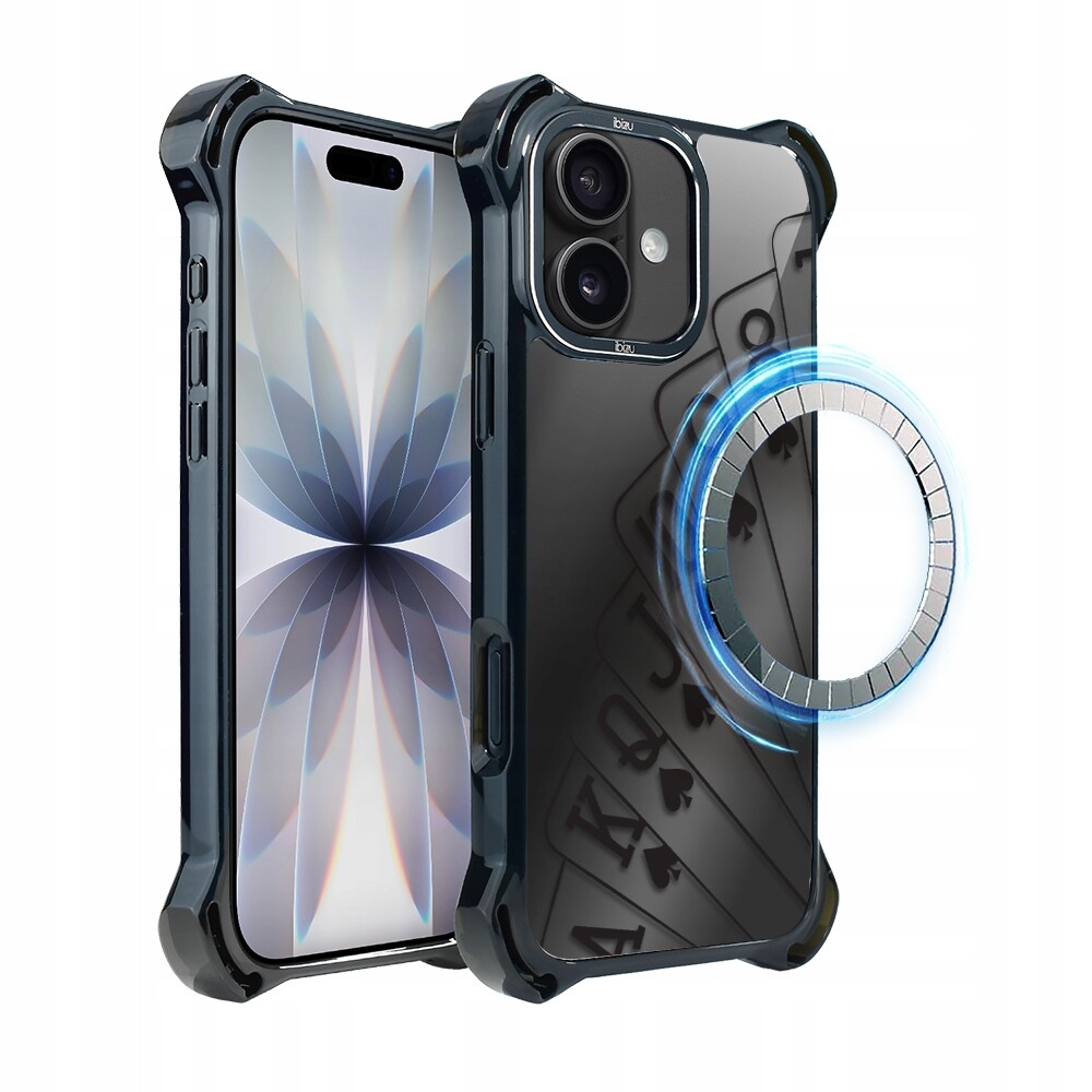 Pouzdro pro iPhone 17 Ibizu DropGuard Ultra s MagSafe, Půlnoční, Hrací karty