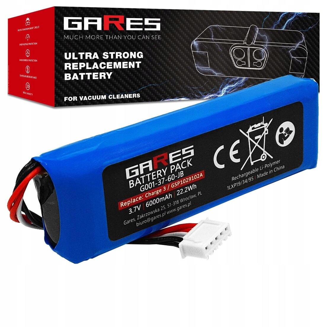 Akumulátor Baterie pro Jbl Charge 3 GSP1029102A 3,7V 6Ah