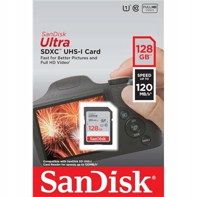 Sdxc karta SanDisk 128 Gb 120 MB/s SDSDUN4-128G-GN6IN