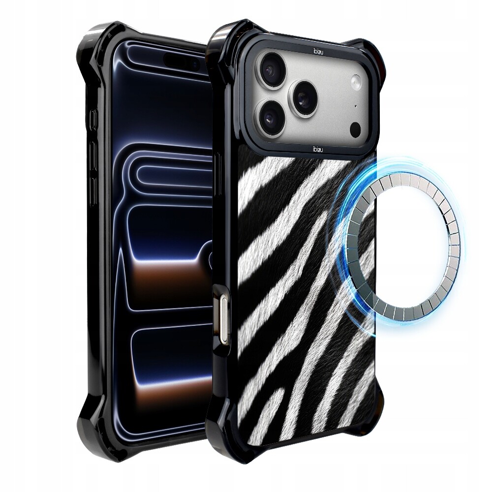 Pouzdro pro iPhone 17 Pro Max Ibizu DropGuard Ultra s MagSafe, Zebra