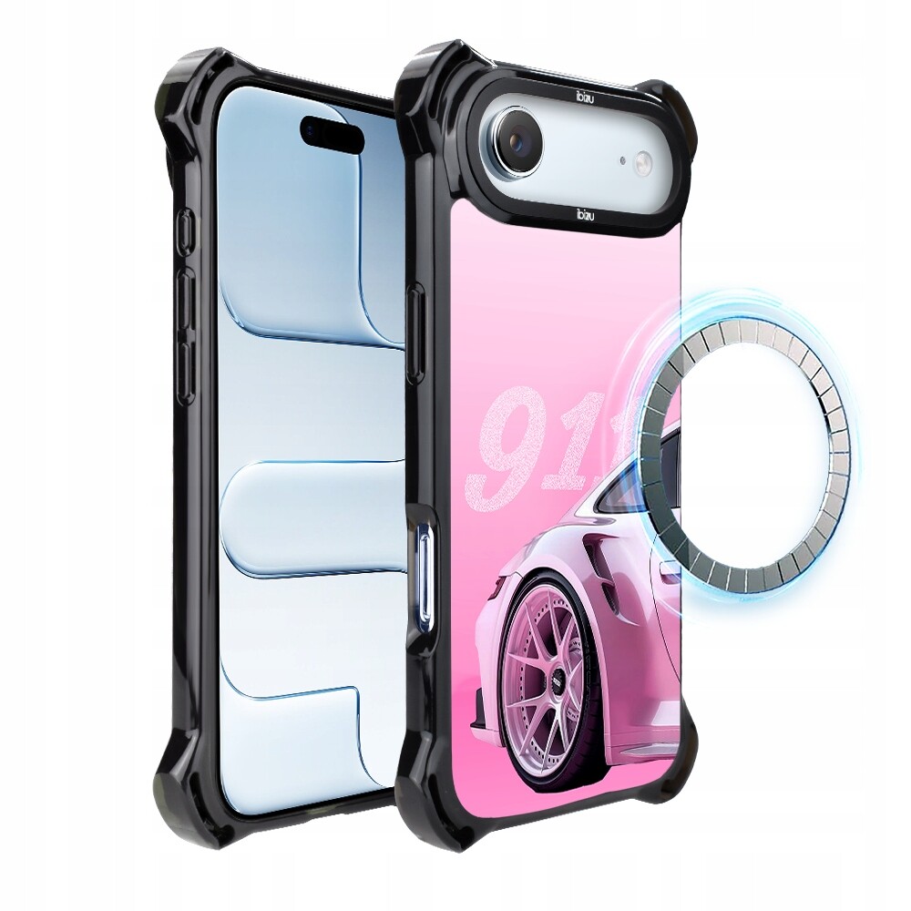 Pouzdro pro iPhone Air Ibizu DropGuard Ultra s MagSafe, TechDrive, 911, růžové