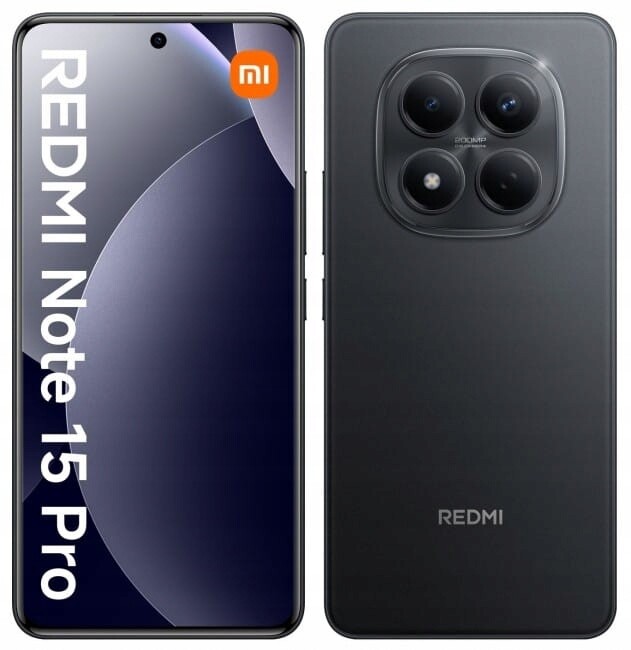 Rychlý a výkonný chytrý telefon Xiaomi Redmi Note 15 Pro 4G Černý 12GB 512GB