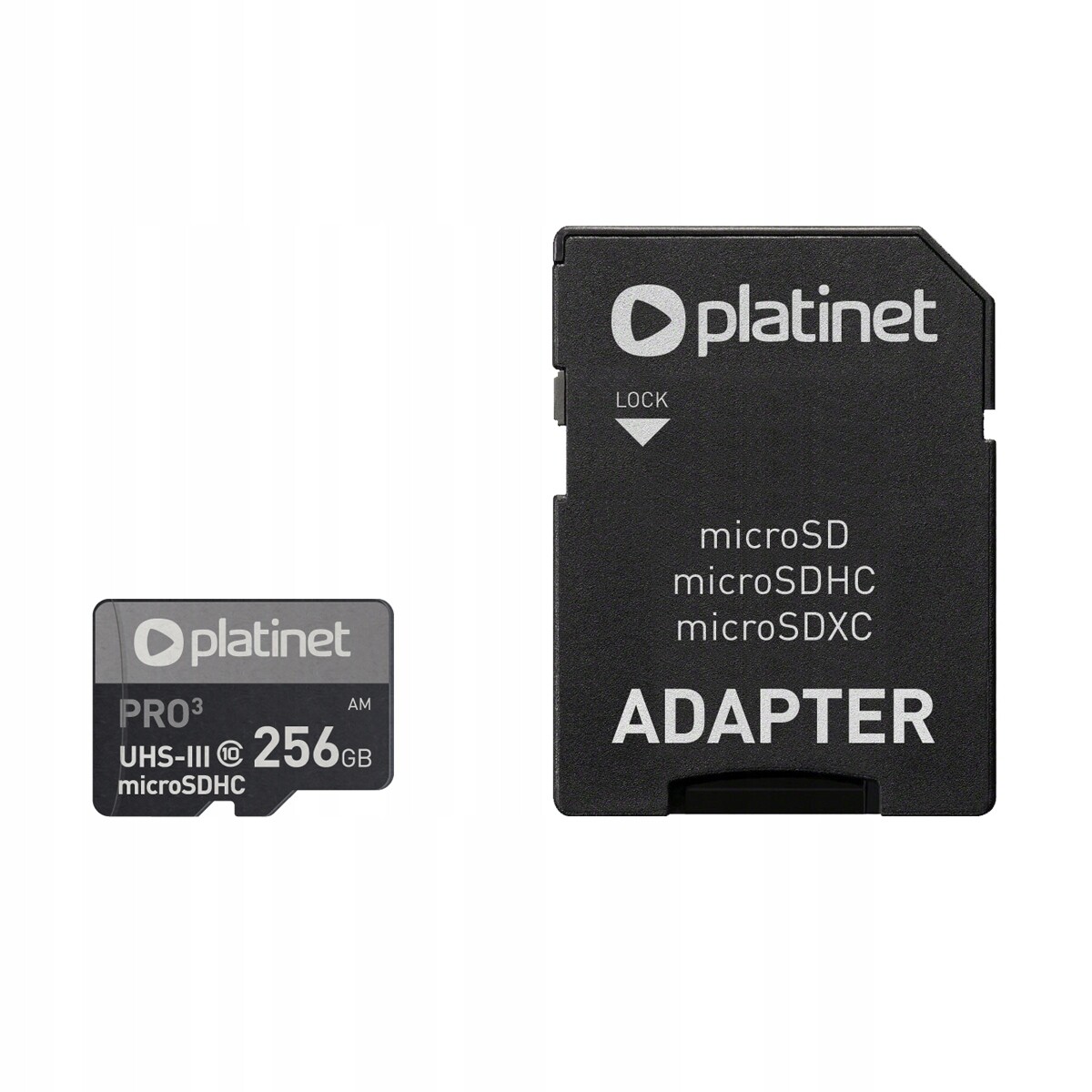 Paměťová karta Micro SDhc adaptér 256GB class10 Uiii A2 90MB/s Platinet Pm