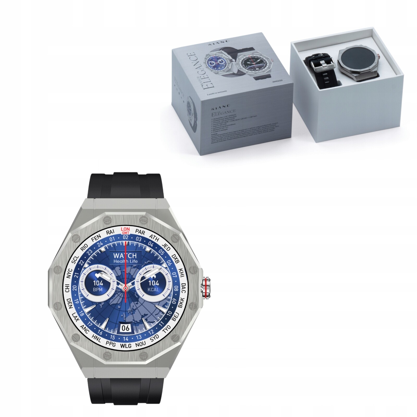 Chytré Hodinky Kiano Kw-es – hovory, kroky, Pl menu, IP68, výkonná baterie