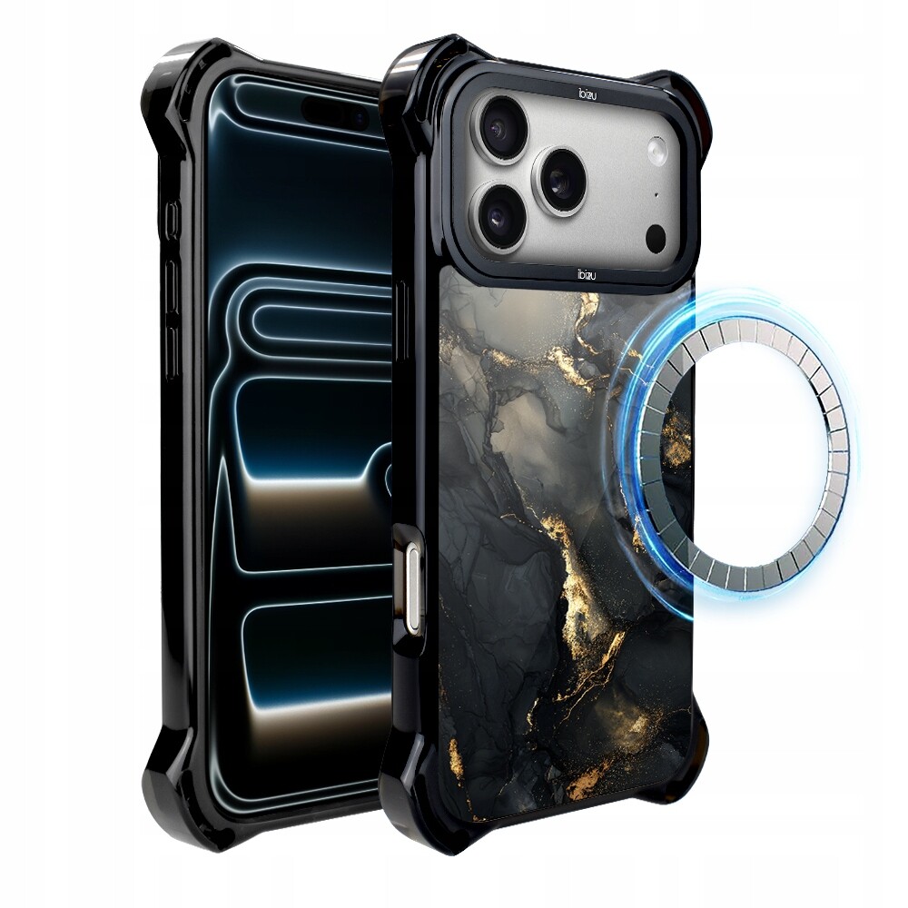 Pouzdro pro iPhone 17 Pro Max Ibizu DropGuard Ultra s MagSafe, černý diamant