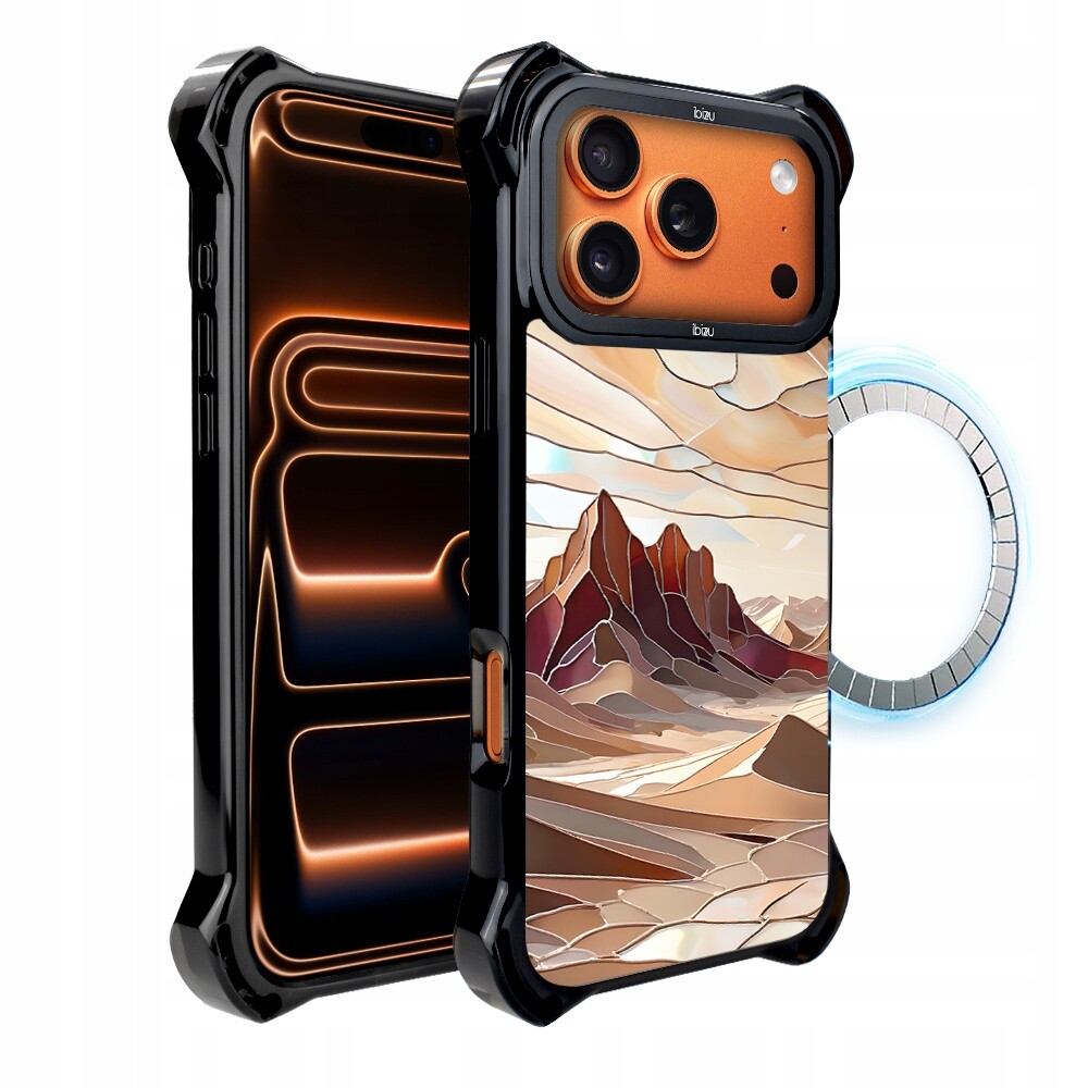 Pouzdro pro iPhone 17 Pro Max Ibizu DropGuard Ultra s MagSafe, Pouštní klid