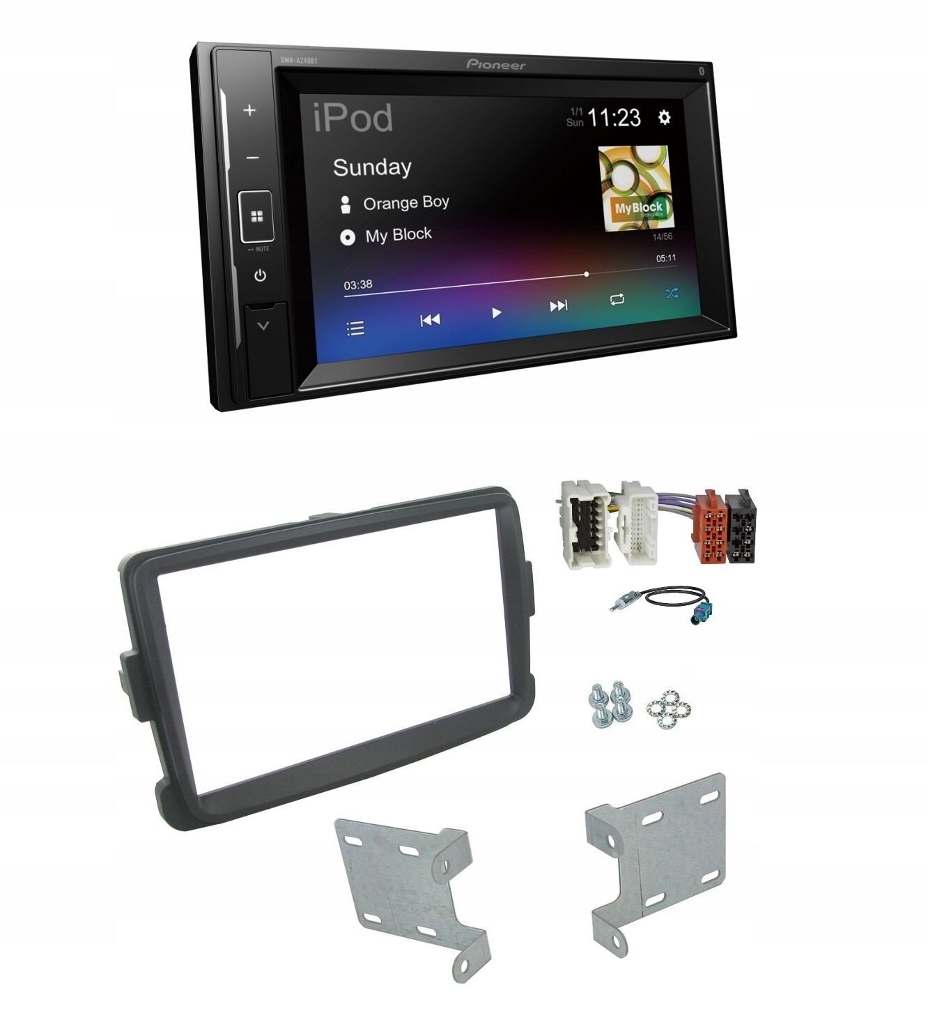 Automobilové rádio Pioneer DMH-A240BT Bluetooth Dacia Dokker Duster Lodgy