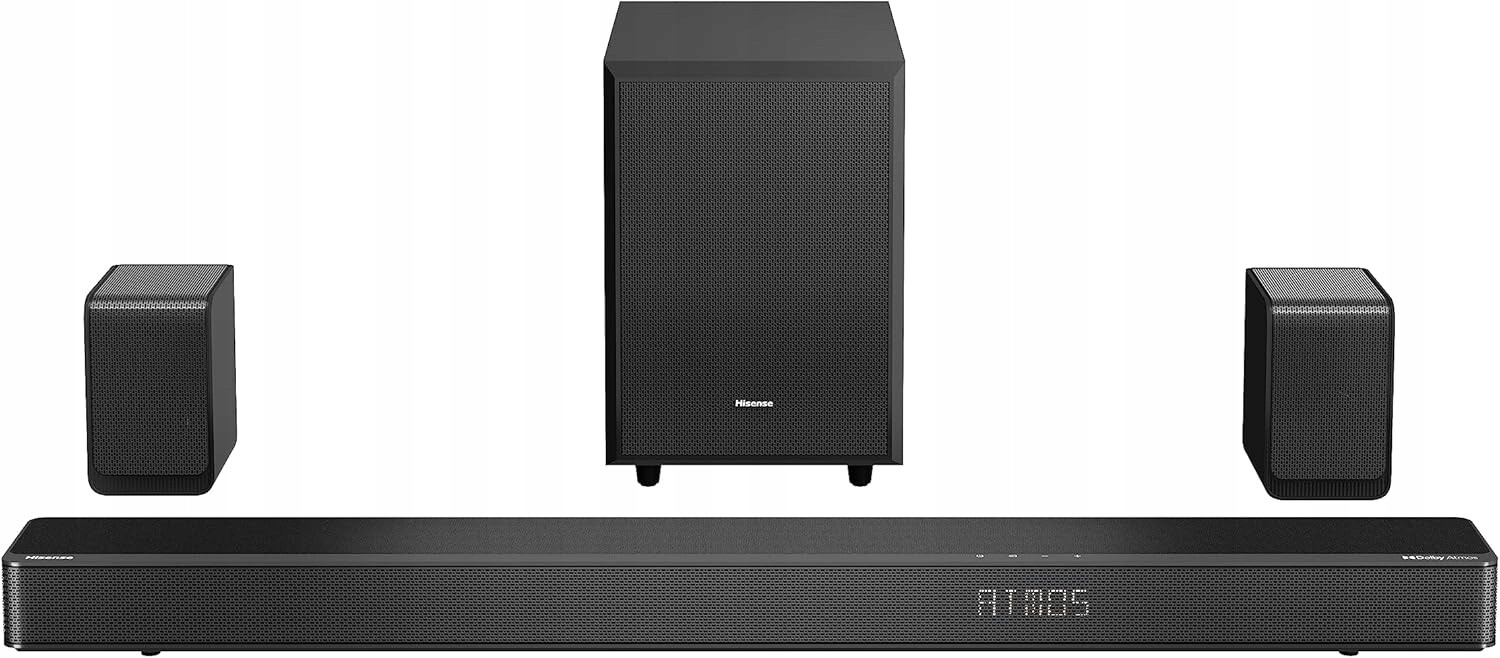 Hisense Soundbar 5.1.2 500W Dolby Atmos Dts:x bezdrátový subwoofer