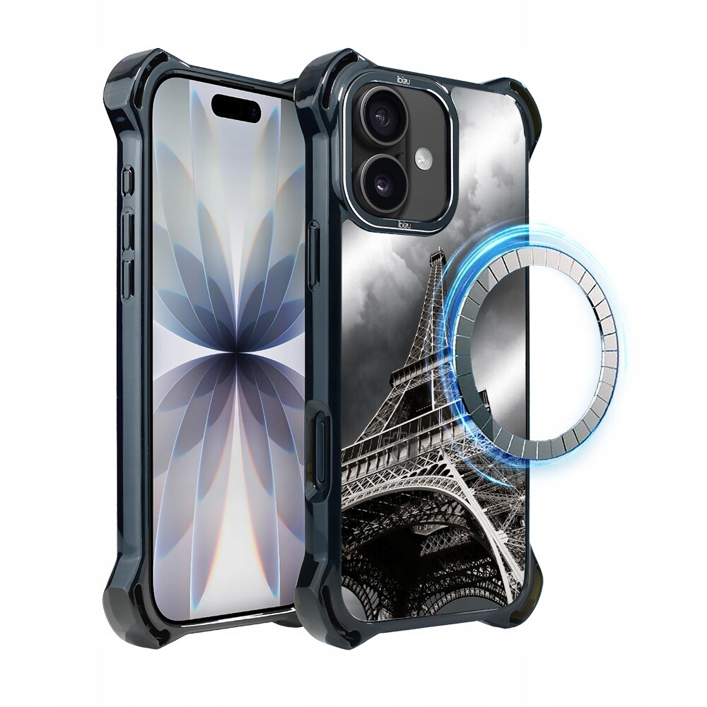 Pouzdro pro iPhone 17 Ibizu DropGuard Ultra s MagSafe, Noir City, Eiffelova věž