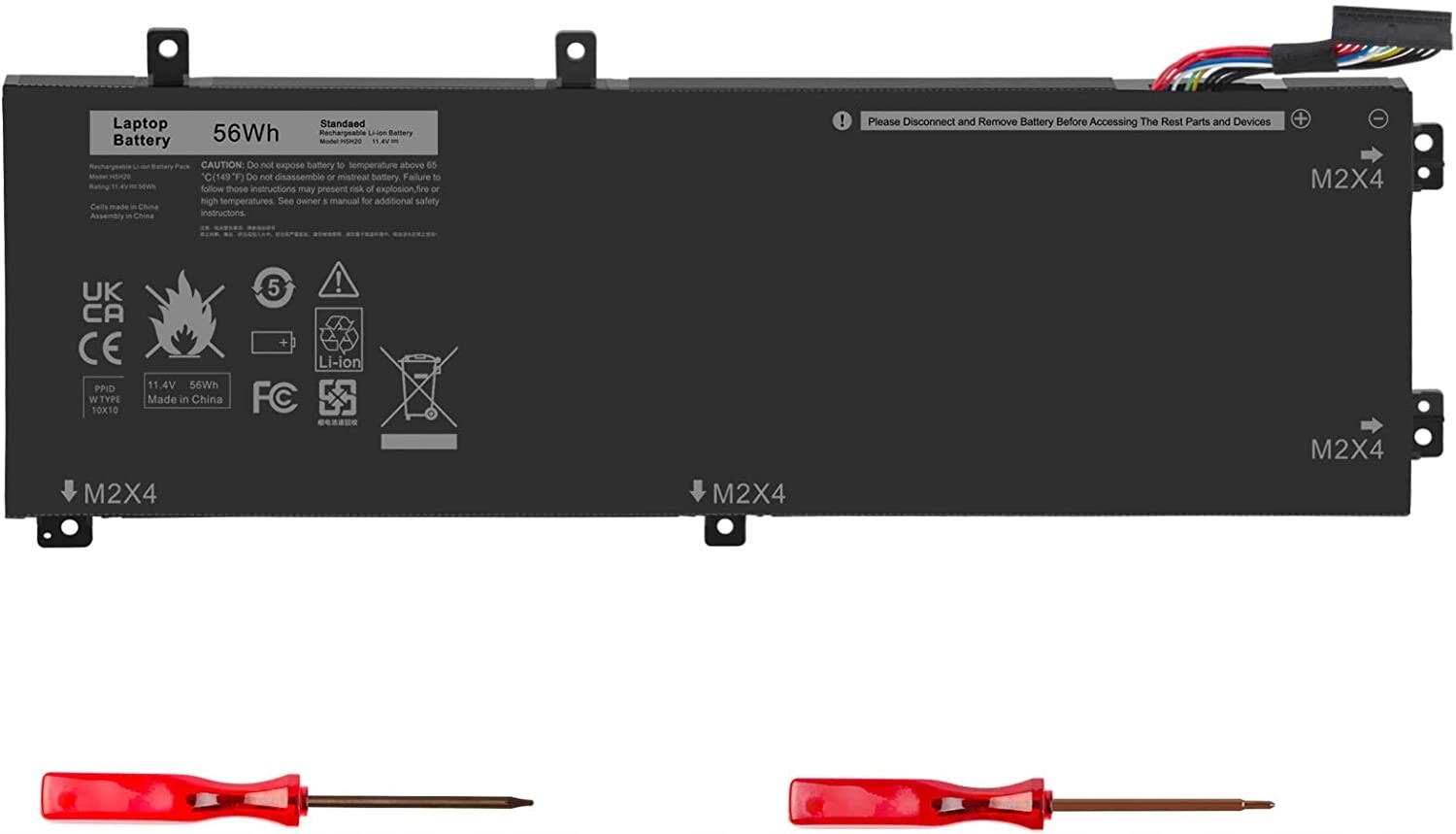 Baterie v notebooku pro Dell H5H20 M5520 M7R96 62MJV 451-BCBT