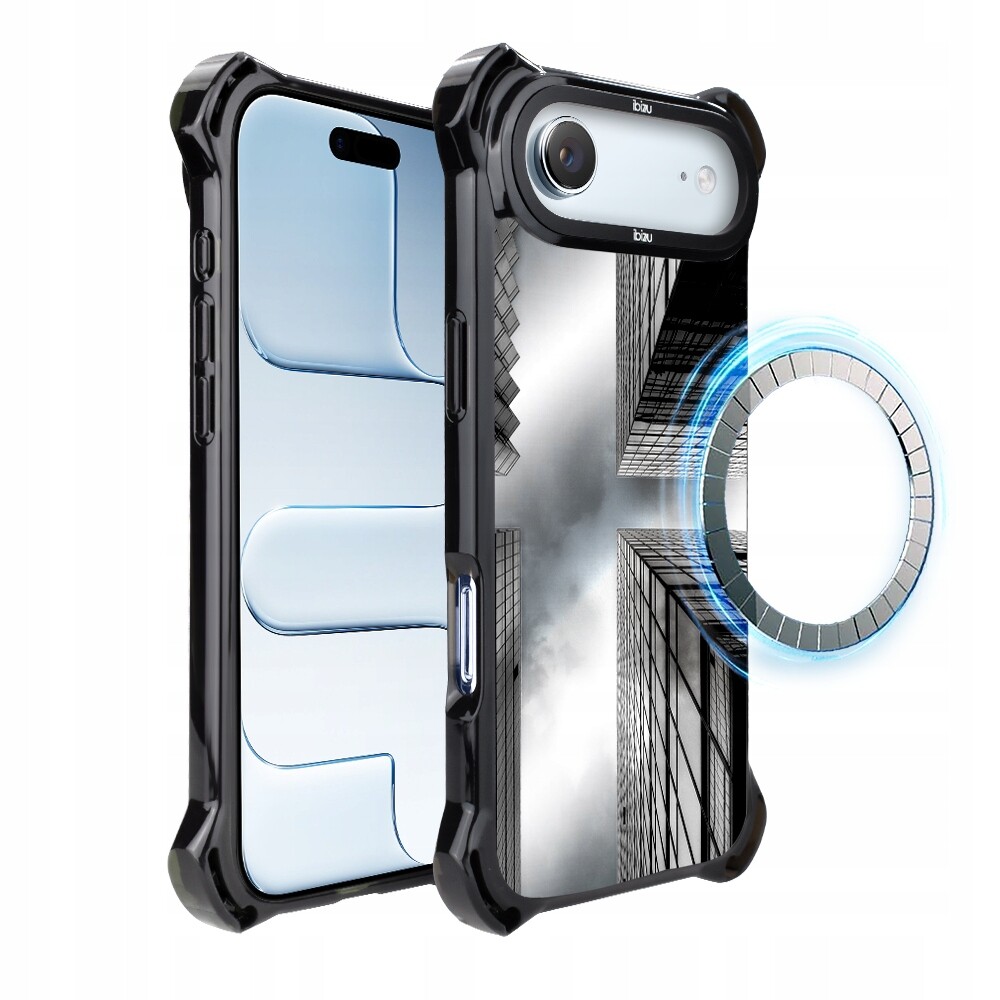 Pouzdro pro iPhone Air Ibizu DropGuard Ultra s MagSafe, mrakodrapy