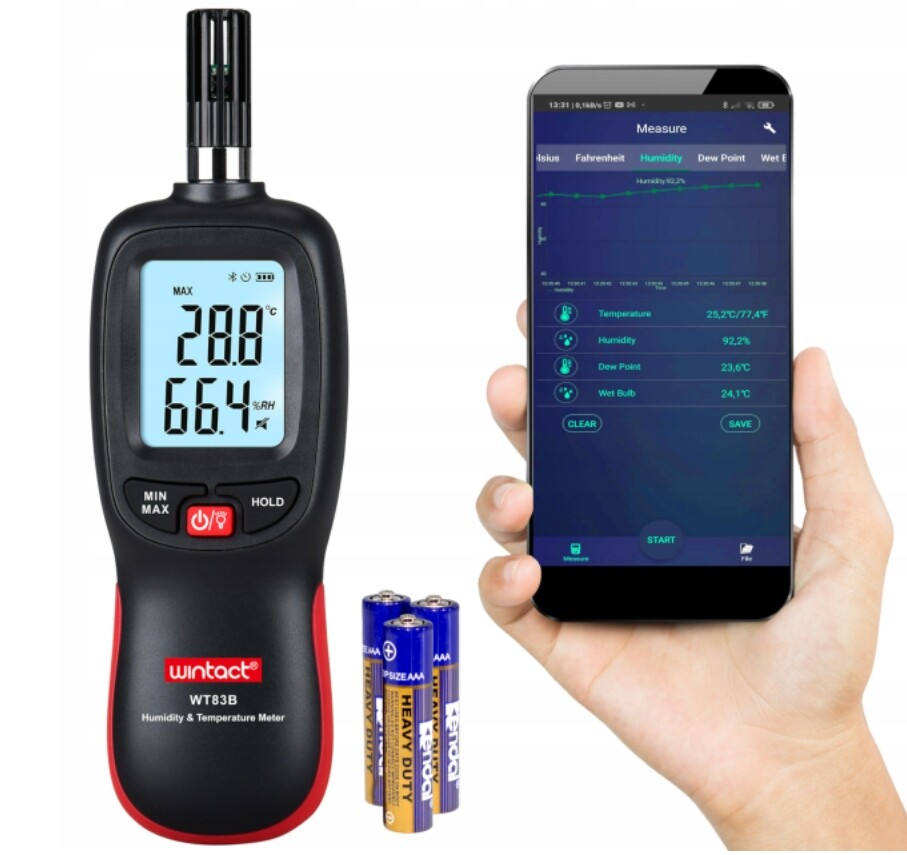 Vlhkoměr Bluetooth Aplikace Měřič Vlhkosti Teploty Vlhkoměr