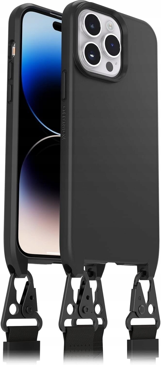iPhone 14 Pro Max Obal OtterBox React Lanyard MagSafe Vodítko Černé