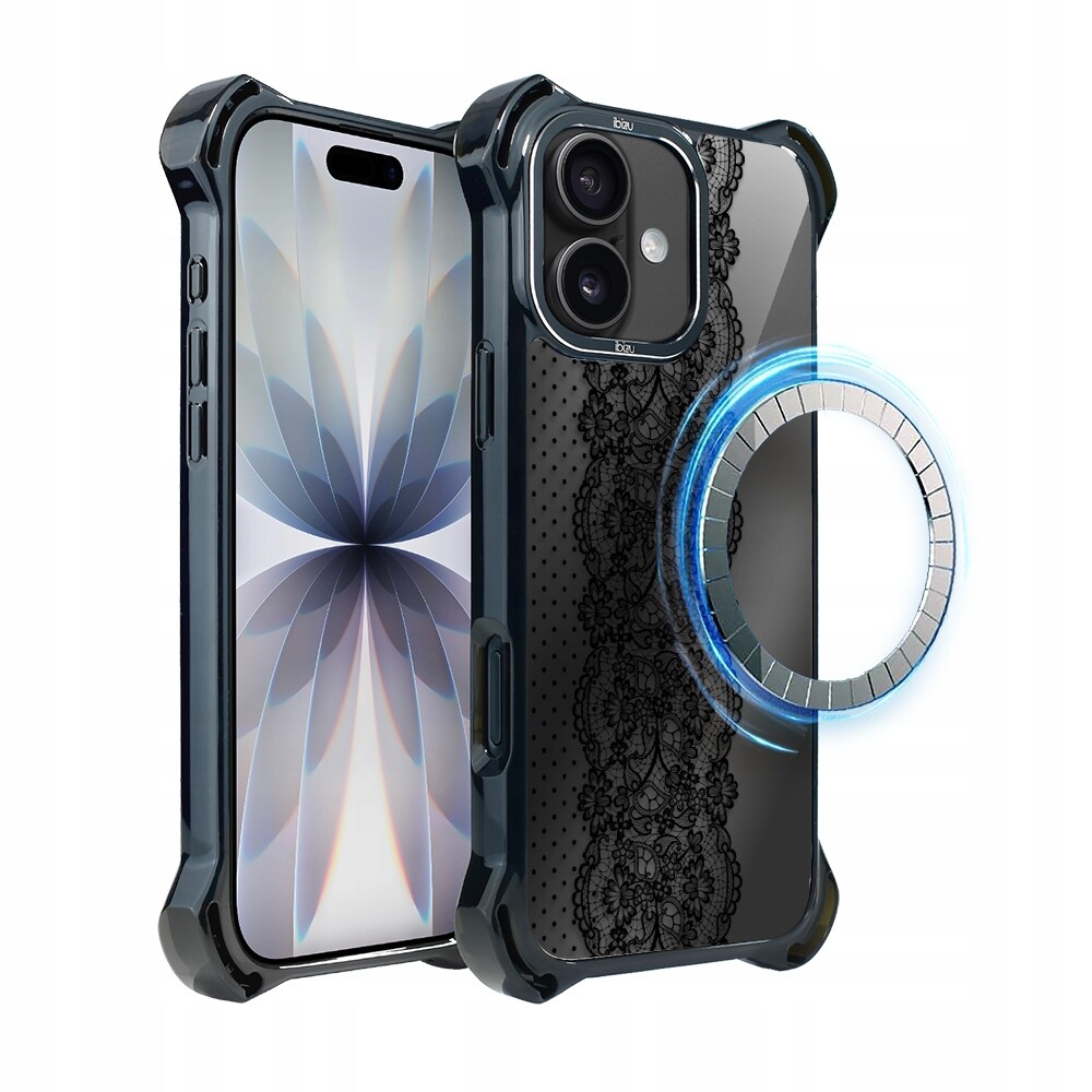Pouzdro pro iPhone 17 Ibizu DropGuard Ultra s MagSafe, ozdobná krajka