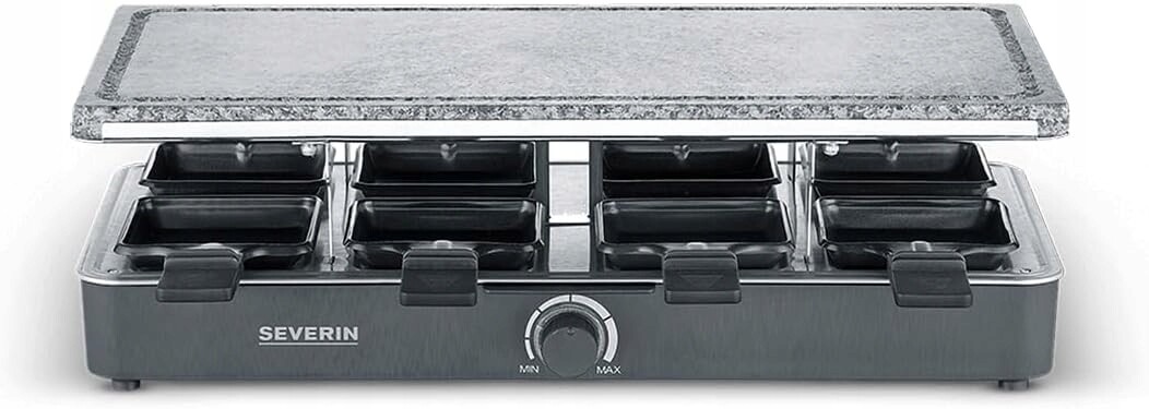 Severin 2372 Raclette Párty Přírodní Kámen Deska 1300W Černá