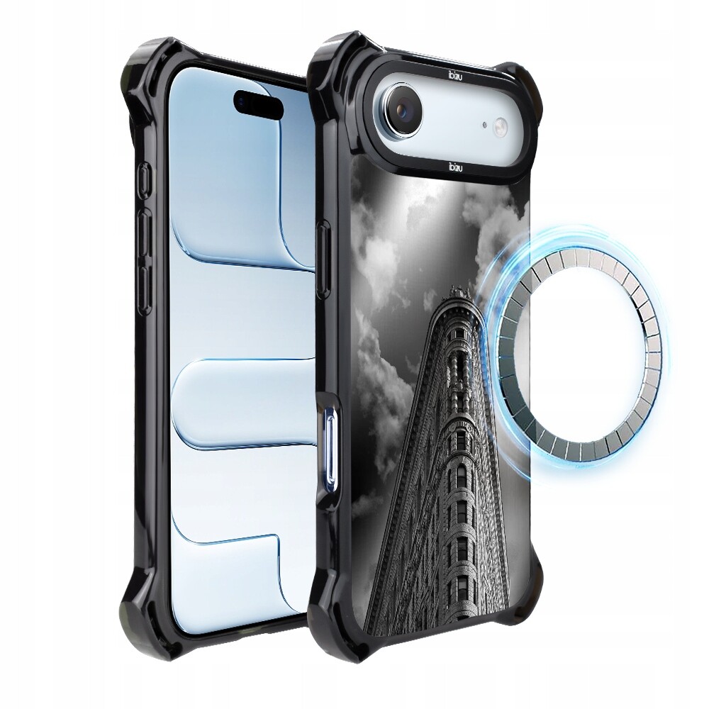 Pouzdro pro iPhone Air Ibizu DropGuard Ultra s MagSafe, Noir City, Flatiron