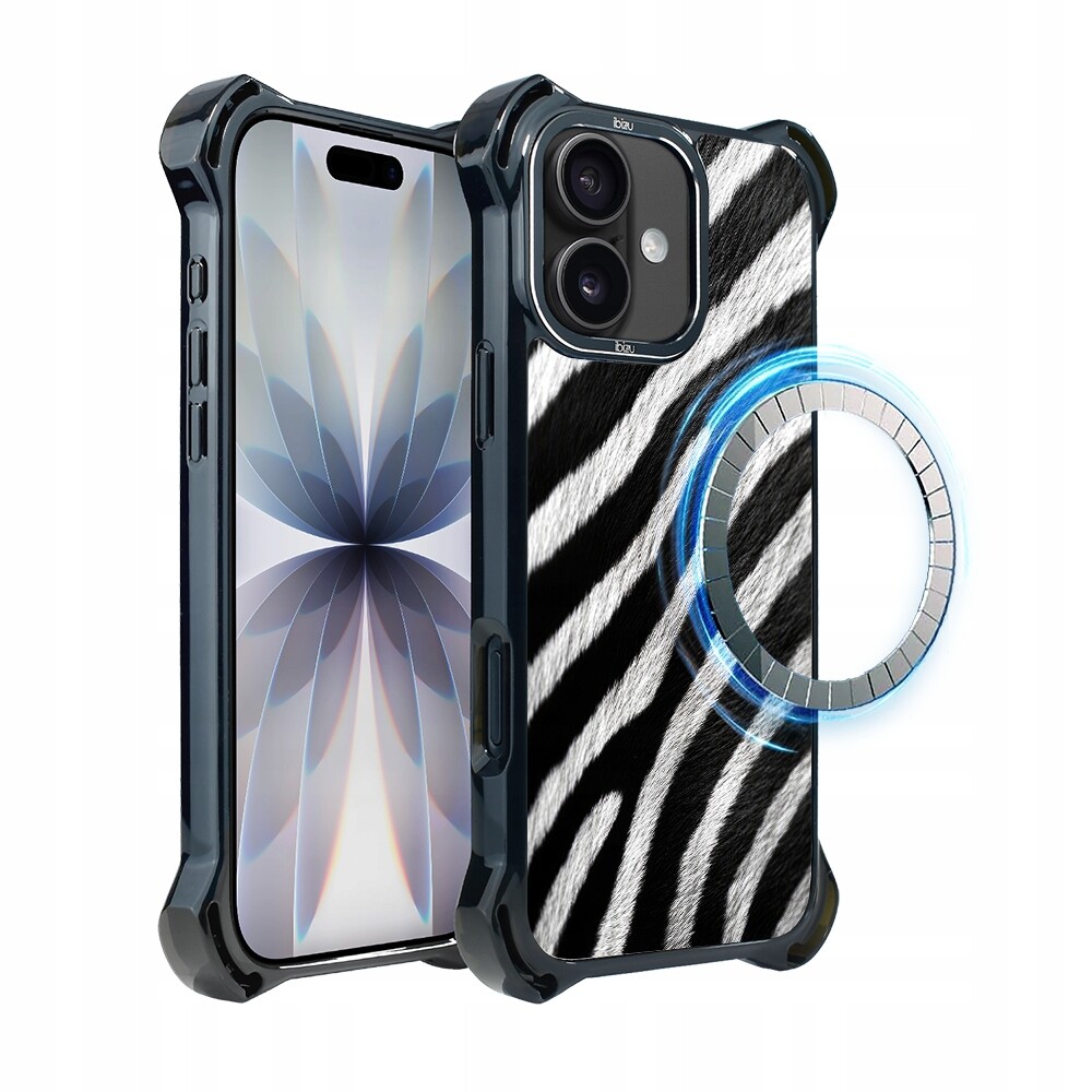 Pouzdro pro iPhone 17 Ibizu DropGuard Ultra s MagSafe, Nature's Call, Zebra