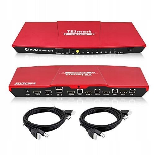 Kvm Přepínač Dokovací Stanice Switch Hub Tesmart 3840X2160@30HZ Adaptér