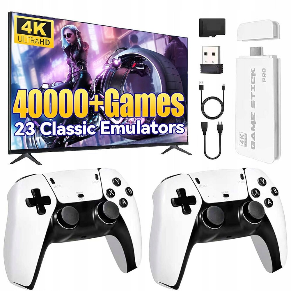 Retro herní konzole Televizní hry Více než 20 000 her 2 ovladače 64GB