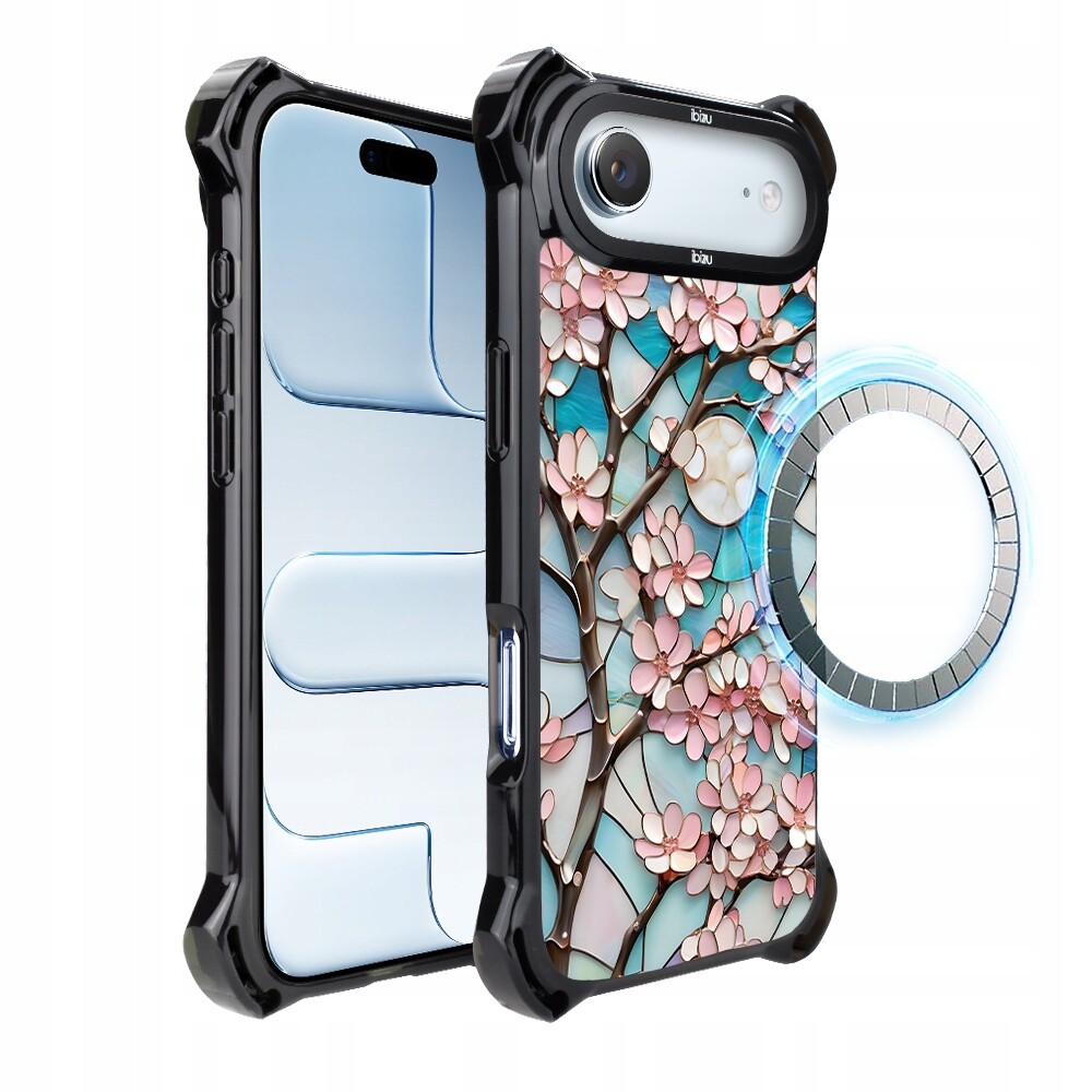 Pouzdro pro iPhone Air Ibizu DropGuard Ultra s MagSafe, Měsíční Višeň