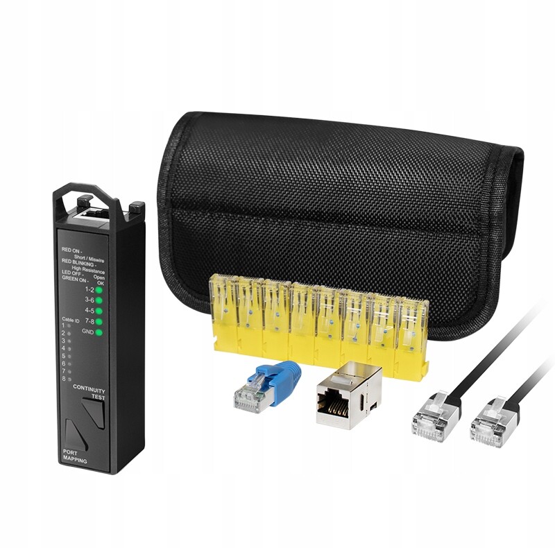 Logilink Tester síťových kabelů RJ45 3v1 Poe Cat.8.1 Identifikátor portů