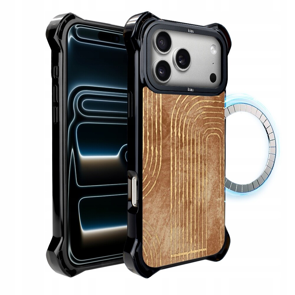 Pouzdro pro iPhone 17 Pro Ibizu DropGuard Ultra s MagSafe, pískové bludiště