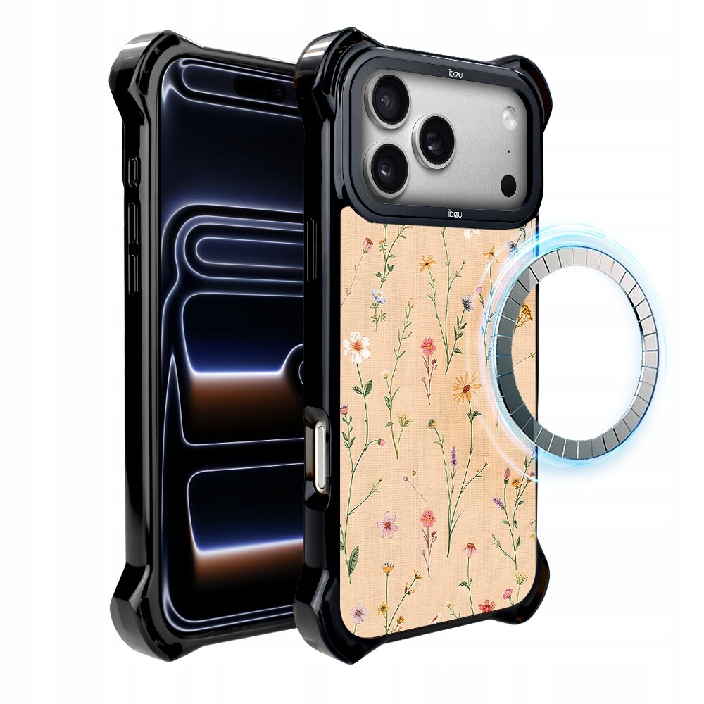 Pouzdro pro iPhone 17 Pro Max Ibizu DropGuard Ultra s MagSafe, korálová louka