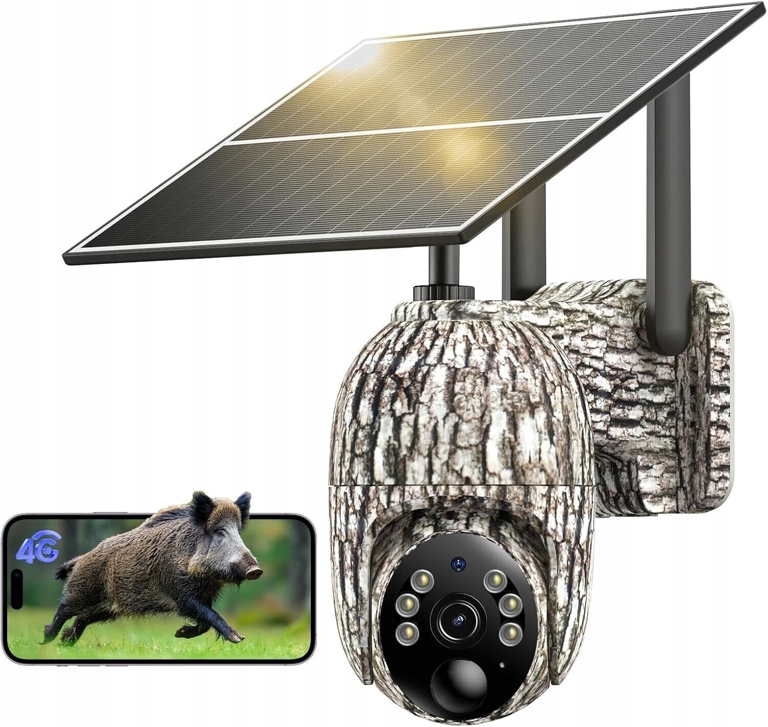 Solární kamera 4G Lte 360° 2K divoké přírody IP66 Nuasi