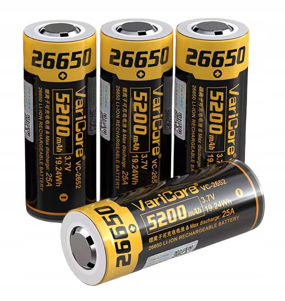Akumulátor Baterie VariCore VC-2652 Pcb 26650 Li-ion 3.7 V 5200 mAh 4ks