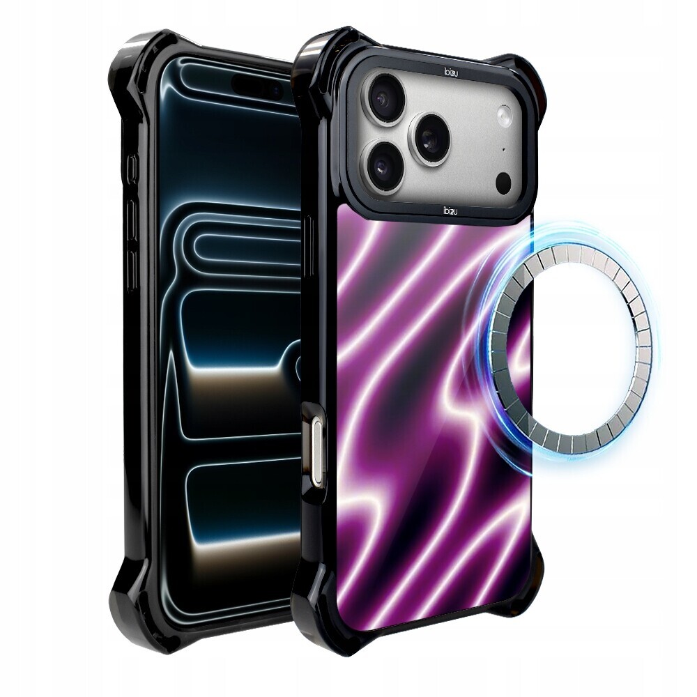 Pouzdro pro iPhone 17 Pro Ibizu DropGuard Ultra s MagSafe, neonová vlna