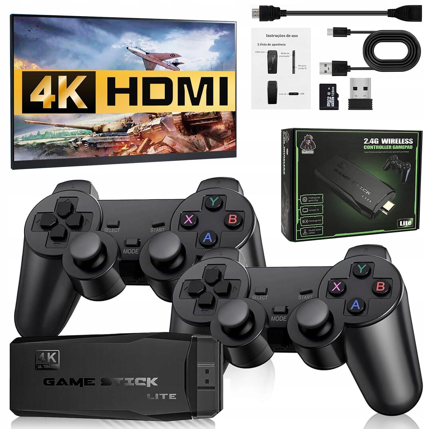 Retro Konzole 20000+HER Tv Emulátor Televizní Hra 2 Bezdrátové Ovladače 4K