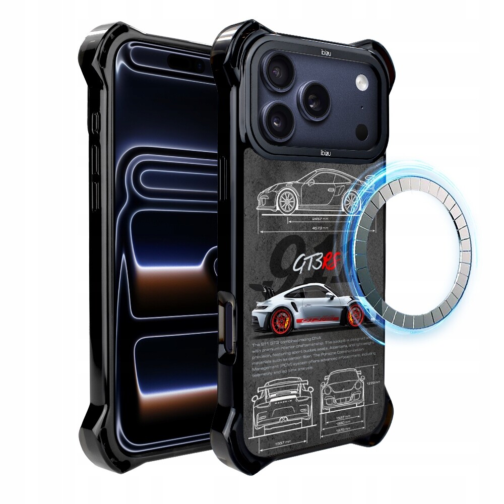 Pouzdro iPhone 17 Pro Max Ibizu DropGuard Ultra s MagSafe, 911 GT3 Rs